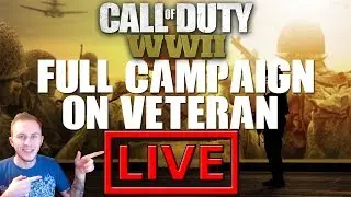 FULL COD:WWII CAMPAIGN ON VETERAN 😡🔫 (LIVE)