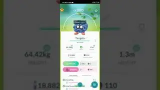 Evolving 73iv😁 Tangela 1885 cp into Tangrowth of 2571 cp🤑🤑
