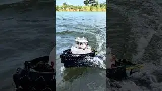 Slowmotion RC Tug Boat Batam #diyrcboat #rcboatbatam