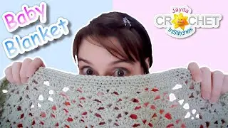 Crochet Baby Blanket - Easy Fan Stitch Pattern & Tutorial