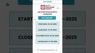 🚀 Jay Ambe Supermarkets Ltd IPO is Open | Live Subscription & GMP Updates | IPO Trend