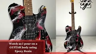 Creation of a Guitar - Epoxy Resin Pour by Dianka Pours