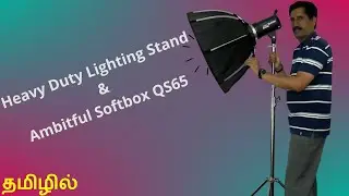 Heavy Duty Light Stand and Ambitful Softbox Unboxing & Review in Tamil | தமிழ்