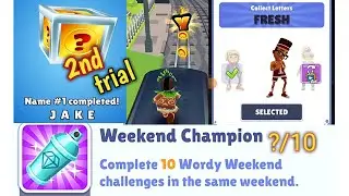 2nd trial of 10 wordy weekend challenges in the same weekend || Subway Surfers Houston