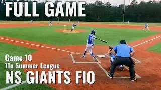 Full Game - Connor 11u Waves Baseball - Summer Game 10 vs NS Giants Fio