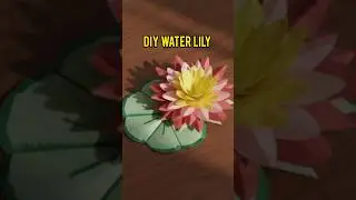 How to make water lily| DIY paper flower | Flower making with paper #shorts #DIY #craft