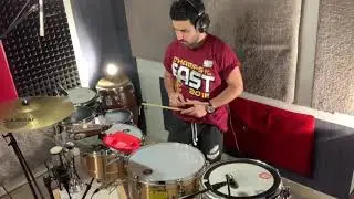 Grabando el timbal o pailas en  Cover de Salsa percusion Cubana  Andy Fornet.