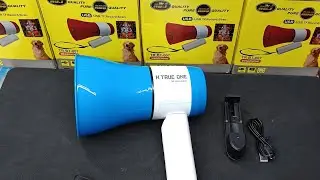 Megaphone 📣 100 Watts Handheld Bluetooth Speaker Siren Sound Rechargeable Battery Unboxing Review