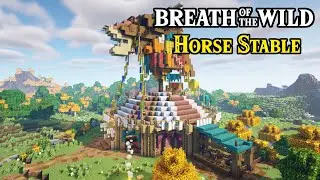 Minecraft | Breath of the Wild Horse Stable | Timelapse