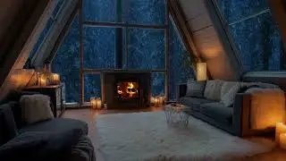 Pure Relaxation Piano with Gentle Fireplace Ambience | Warm Cozy Room Sounds for Quiet Rest