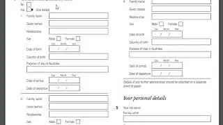 Form 1149 Application for sponsorship for Sponsored Family Visitors For Australia