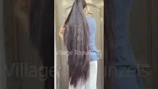 Rapunzel rajbir hairplay with her long hair Part 2 #longhair #bundrop #hairplay  #rapunzel #rajbir