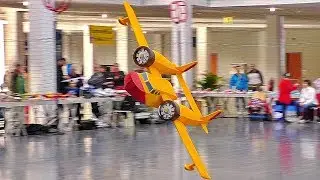 SEEGANS SEEDUCK GIGANTIC RC LIGHTWEIGHT SCALE MODEL AIRPLANE INDOOR FLIGHT DEMONSTRATION