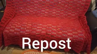 Repost, colcha em croch&ecirc; 