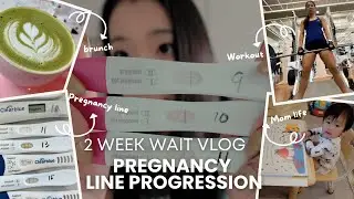 2 week wait symptoms vlog & Pregnancy Line progression 9 16 dpo