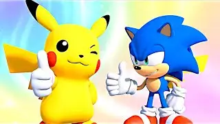 Sonic vs Speed World ⚡ | Fun AI Animation (Sonic and Pikachu racing )