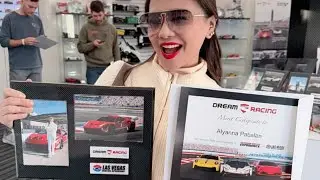 Alyanna Driving a Ferrari 488 GT at The Las Vegas Motor Speedway USA