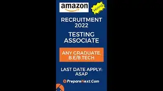 Amazon Recruitment 2022 | Testing Associate | IT Job | Engineering Job | Chennai