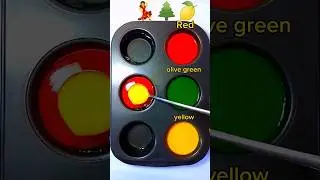 Guess the Color | red + olive green+ yellow #colormixing #amazing