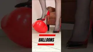 Ferrari Pumps против воздушных шаров! Туфли на каблуках всё крушат! Необычно удовлетворяющий ASMR
