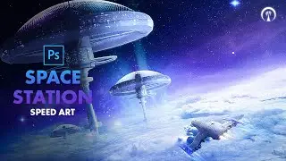 Creating a SPACE STATION in Photoshop! - Photo Speed Manipulation 2022