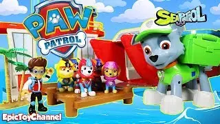 Paw Patrol Nickelodeon Sea Patrol & Mission Paw Pups Rescue Rocky from Sweetie in Sea Patroller