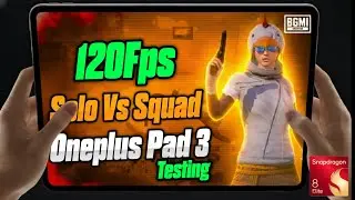 OnePlus Pad 3 BGMI 120 FPS Test with FPS Meter | 4.0 Last Video #solovssquads
