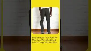 Eddie Bauer Tech Pant for Men Two Way Stretched Fabric Cargo Pocket Size 34 x 32