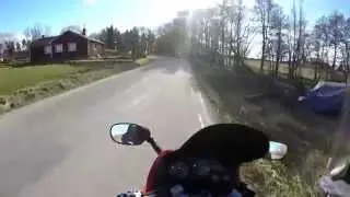 Testing my new Go Pro and riding the Katana 600