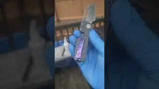 Winterblade Factor w/ IMSS Timascus clip/spacer #knife #blade #titanium #cnc #outdoors #magnet