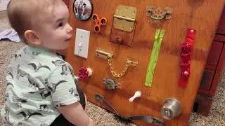 DIY Busy Board - Build a Toddler Busy Board with Items You Already Have Around The House