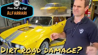 How bad was the dirt road damage? - Ferrari engined Alfa 105 Alfarrari build part 236