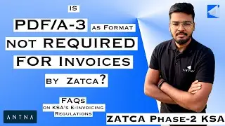 Why ZATCA Chose PDF/A-3 as the Standard? |لماذا اختار ZATCA PDF / A-3 كمعيار؟| Phase-2 | ANTNA | KSA