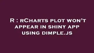 R : rCharts plot won't appear in shiny app using dimple.js
