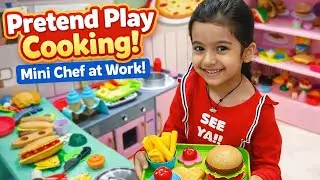 Mini Chef Cooking Pizza & Burger 😍🍕🍔 | Pretend Play