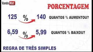 PORCENTAGEM EM AUMENTOS E DESCONTOS POR REGRA DE TRÊS SIMPLES #concurso #encceja #enem #regrade3