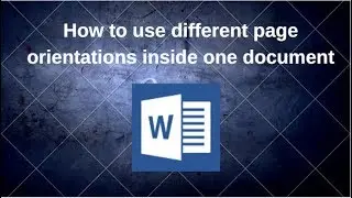 How to use different page orientations inside one document