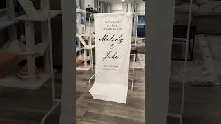 Make a DIY Fabric Welcome Sign with me! #weddingdiy #bridetobe #weddinginspo