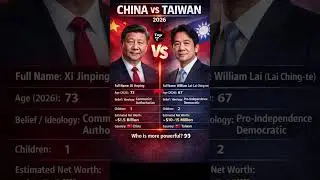 China vs Taiwan (2026) | Xi Jinping vs William Lai Power Comparison