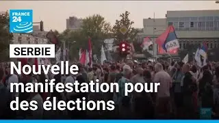 Serbie : nouvelle manifestation pour des &eacute;lections anticip&eacute;es dispers&eacute;e au gaz lacrymog&egrave;nes