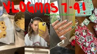 ❅Vlogmas day 7-9: baking cookies, wrapping, and Christmas nails!