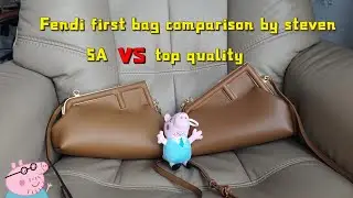 Fendi first bag 5A Quality(Cheaper version) VS Top quality comparison by steven