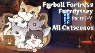 Furball Fortress Furrdyssey | Genshin Impact | Rosaria & Cats Event Quest Cutscenes (EN/Lumine)