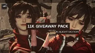 11K GIVEAWAY PACK IN ALIGHT MOTION - TRANSITION, EFFECT, FONT + QR CODE