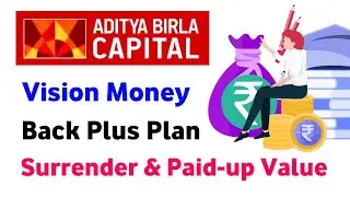 Aditya biral sun life vision money back plus plan | surrender value | reduced paid-up benefit detail