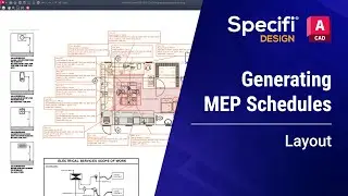 Layout: Generating MEP Schedules | Specifi Design for AutoCAD (Part 23)