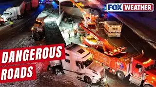 At Least 10 Semi Trucks Involved In A Multi-vehicle Crash