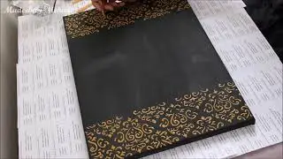 DIY Canvas home decor stencil wall art | IG: @madeehas_mehndi