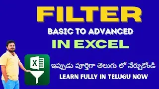Filter Function in Excel Basic to Advanced Step by Step in Telugu