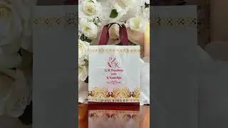 Custom wedding names on peacock design gift bags 🦚 Perfect return gifts for big day celebrations!
